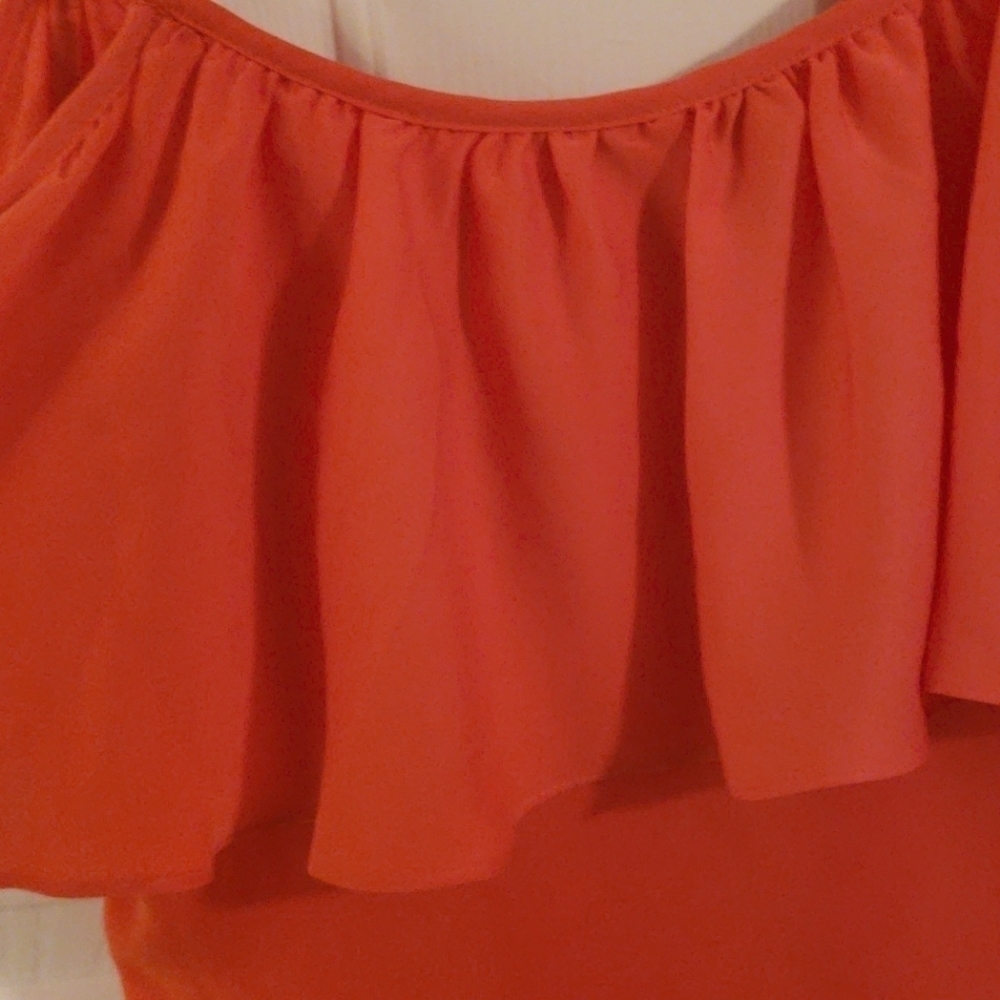 Boston Proper Cold Shoulder Ruffle Top - Picture 7 of 10